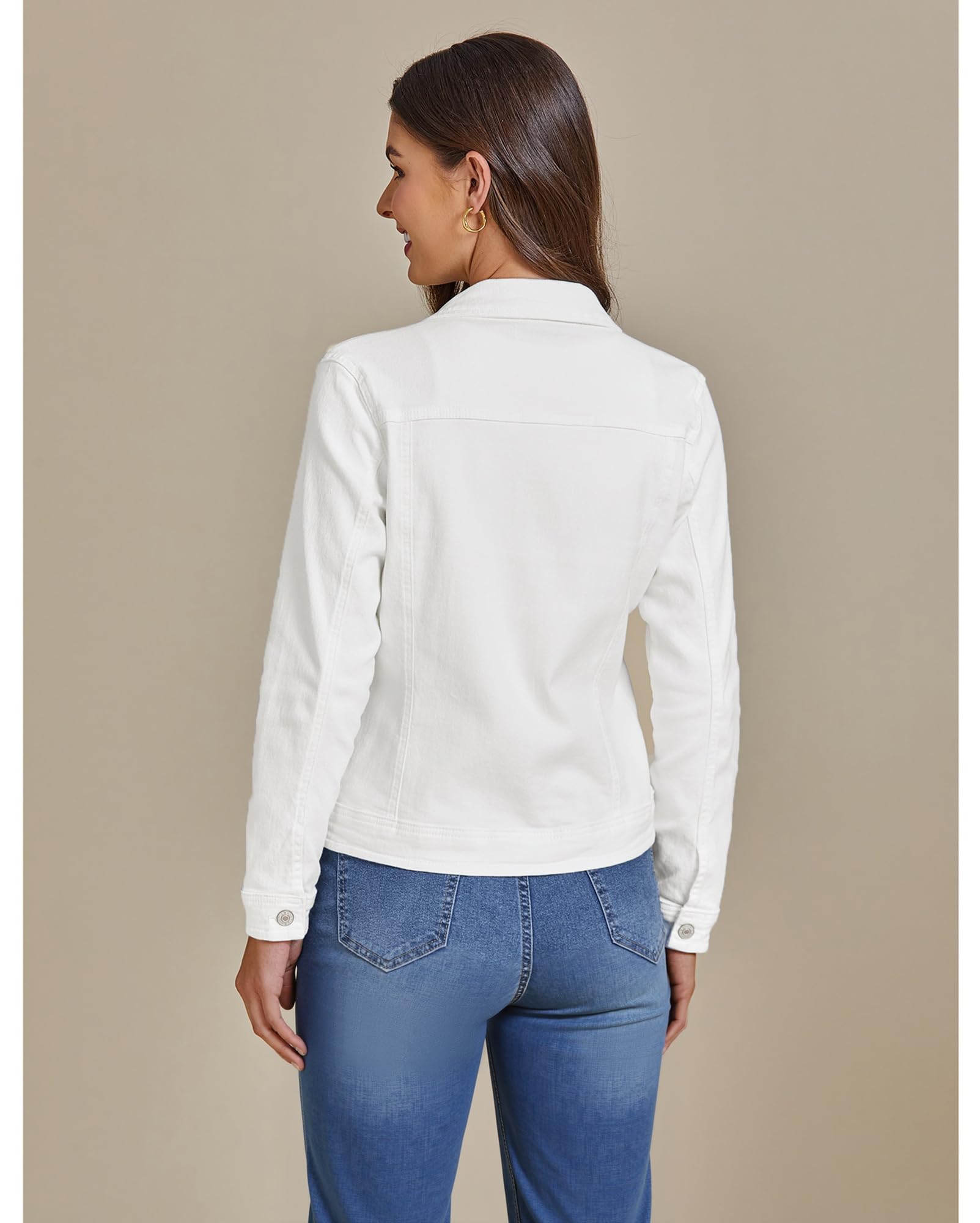Vetinee Veste en Jean Femme Blouson Jean