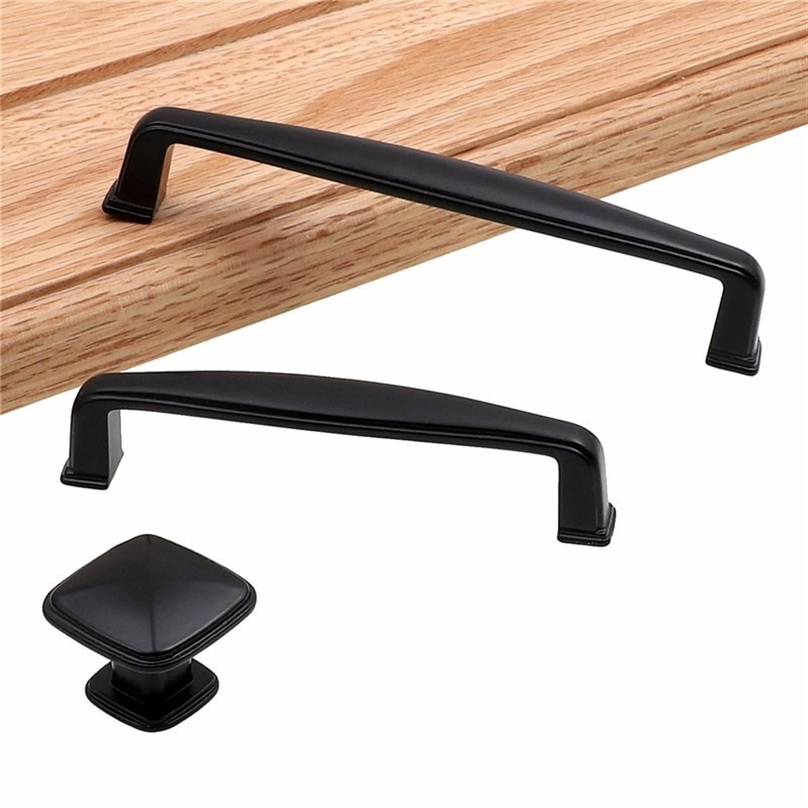Tiradores de muebles negros, pomos de armario y tirador, pomos de puerta de cocina, tirador de armario, tirador de armario, 1 Uds.