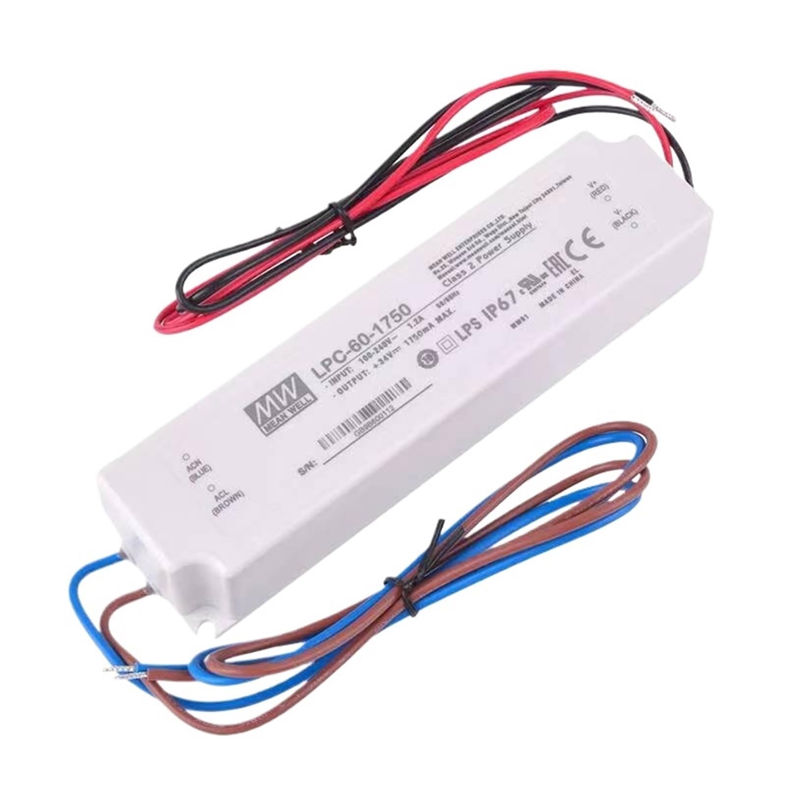 FCARUMIQP LPC-60-1750 1750mA Constant Current Single Output Switching Power Supply LED Driver IP67