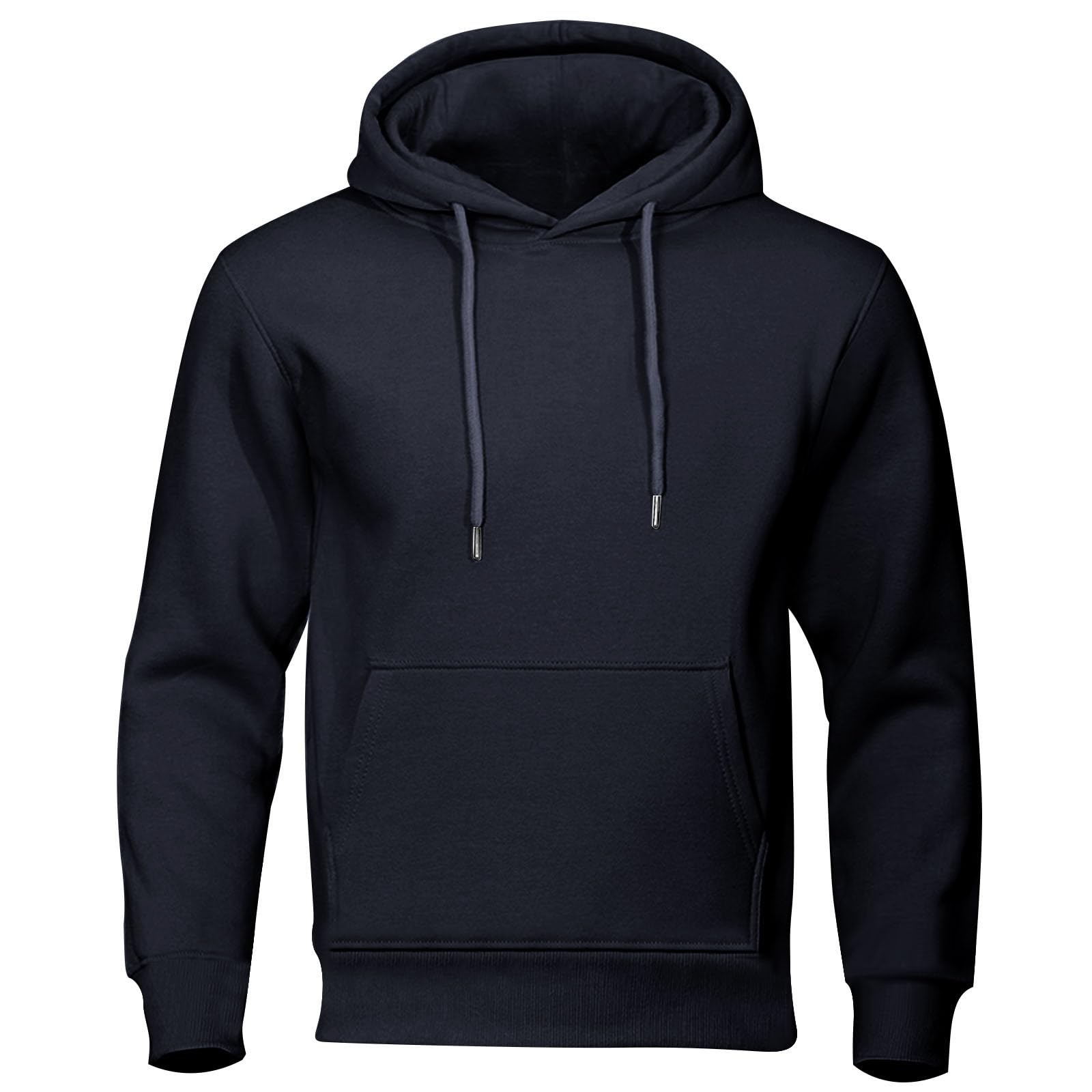 Mens Hoodies Lightweight Fashion Fleece Lined Hooded Sweatshirt Long Sleeve Gym Casual Pullover with Kangaroo Pocket — view 15