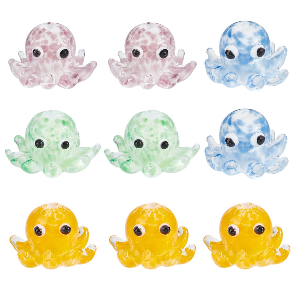 Perles en verre pieuvre pour assembler des colliers marins DIY