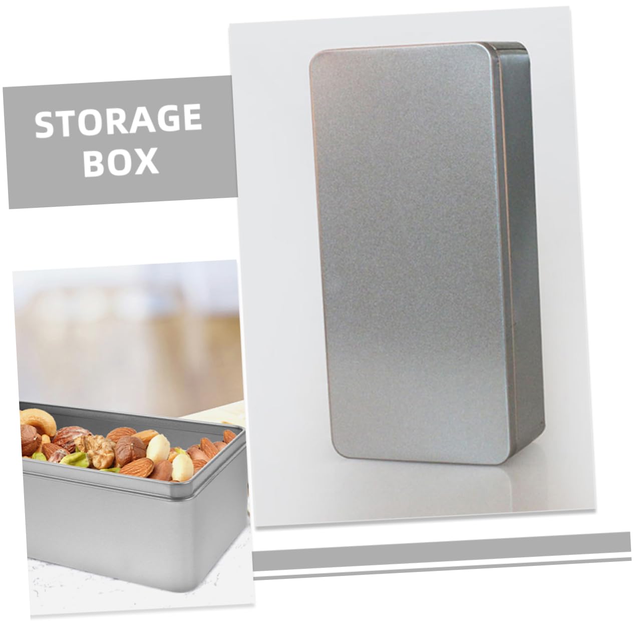TOPBATHY 4piezas Cajas De Almacenamiento Rectangulares Para Té y Dulces De Contenedores Tapa Organizador De Comida Caja De Para Bodas y Fiestas