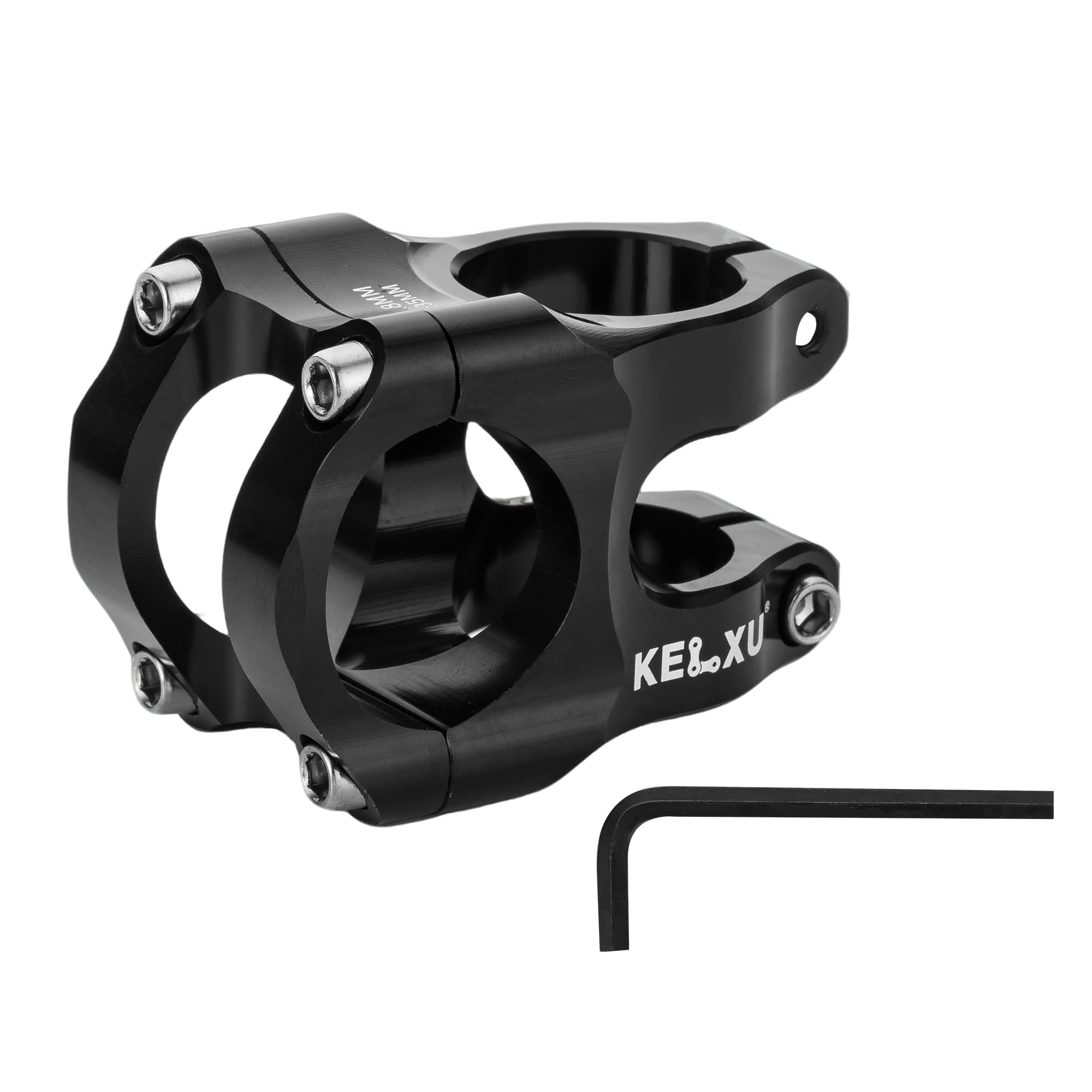 Bike Stem 31.8mm Black, 35mm Handlebar Stem