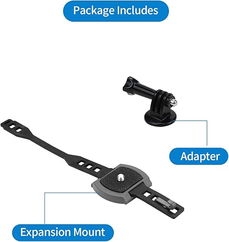Miniatura 6 de Hanatora Soporte de montaje de expansión de cámara con adaptador para DJI Mini/Mavic Drone, accesorios de soporte de conector de cámaras deportivas