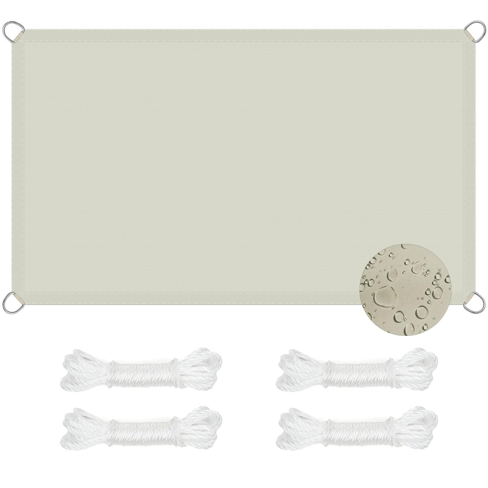 Filet Protection Solaire Carré Anti-UV Beige 2x5,5 m contre la Chaleur au Jardin