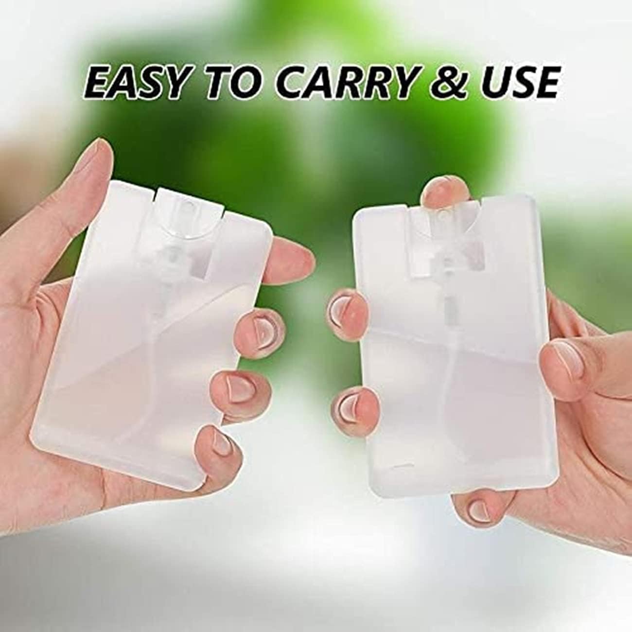 20 Packs 20ml Clear Plastic Perfume Spray Bottle Containers Refillable Perfume Spray Bottles Card Type Fine Mist Empty Container Moisturizing Water Box Makeup Sprayer for Skincare Water image 4
