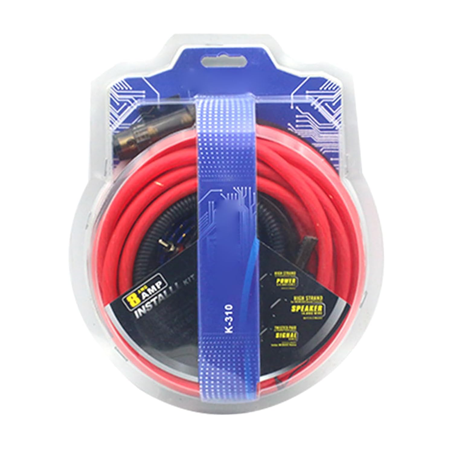 Car Amplifier Wiring Set Bronze Dressed Aluminum Conductors Strengthened Sound Standard Easy Installation Weather Immune