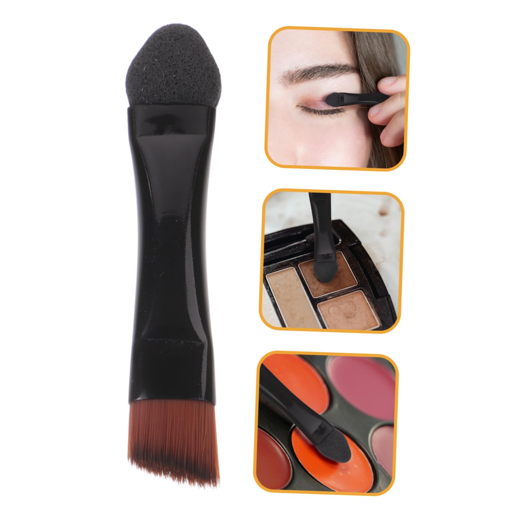 MERRYHAPY 50pcs Double-head Eyeshadow Applicators Comfortable Portable Makeup Brushes for Women No Powder No Scratch for Business Trips Parties Daily Use