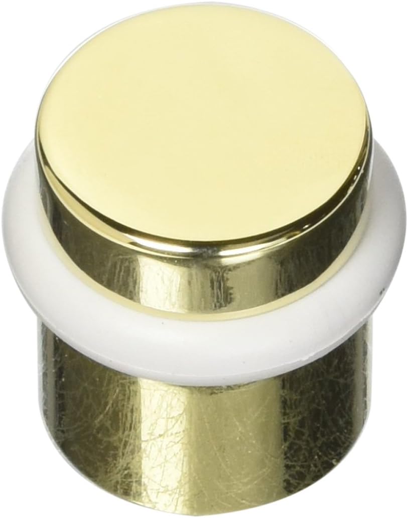 Baldwin 4505003 Universal Floor Bumper Door Stop, Lifetime Polished Brass