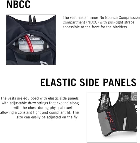 Miniatura 8 de USWE Pace - Mochila de hidratación para correr con 2 x 16.9 fl oz UltraFlask, mochila para hombre y mujer