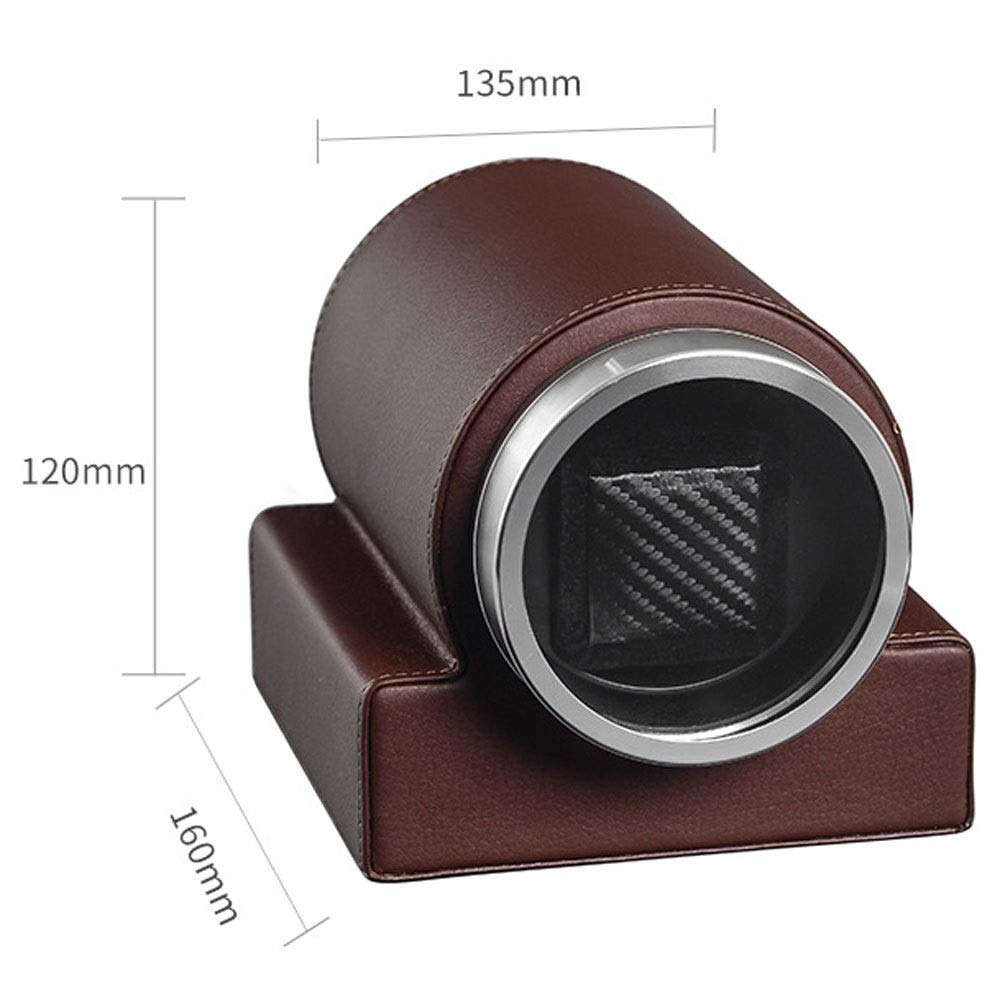 Bobinadora de Reloj, bobinadora automática de Reloj mecánico, Caja de Almacenamiento de Reloj de Mesa única de Gama Alta, agitador de Reloj de Cuero PU