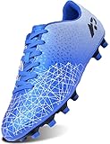 SIN0ES C27017 Fußballschuhe Kinder Unisex Leicht rutschfest Trainingsschuhe Sommer Fussballschuhe für Kunstrasen Blau Gr.45