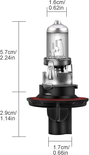 Miniatura 7 de WinPower H13 9008 - Bombilla halógena para faros delanteros, luz blanca cálida súper brillante de 55 W60 W, 4300 K, luz alta y baja para automóvil,