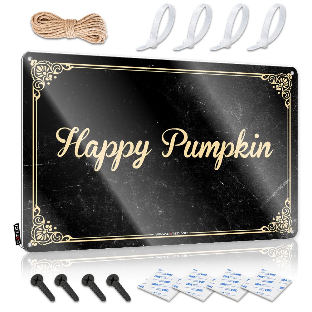 Funny Home Bar Signs Happy Pumpkin Tin Sign Stuff For Boys Room Beer Decorations For Man Cave(30X40CM)