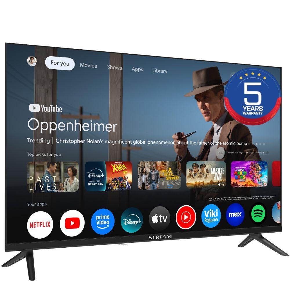 Stream System - Google TV Smart 43", 5 Años de Garantía, FullHD, HDR10, Frameless (Sin Marco), Asistente de Google y Chromecast Integrado - Modelo S43EX1GF (2026)
