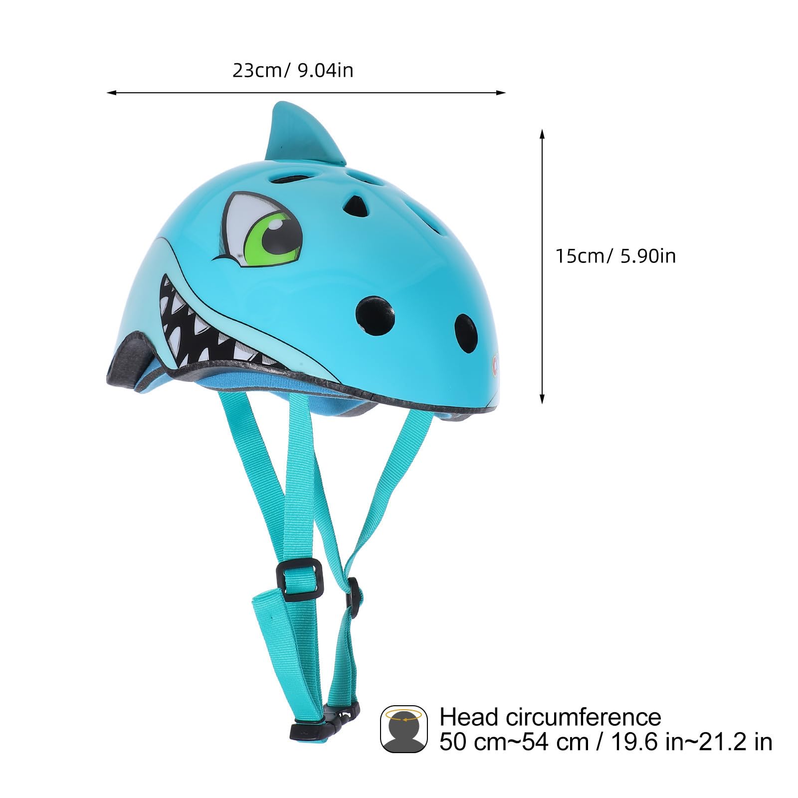 Kinderfahrradhelm Größe S 50-54cm für Kinder Blau Kunststoff