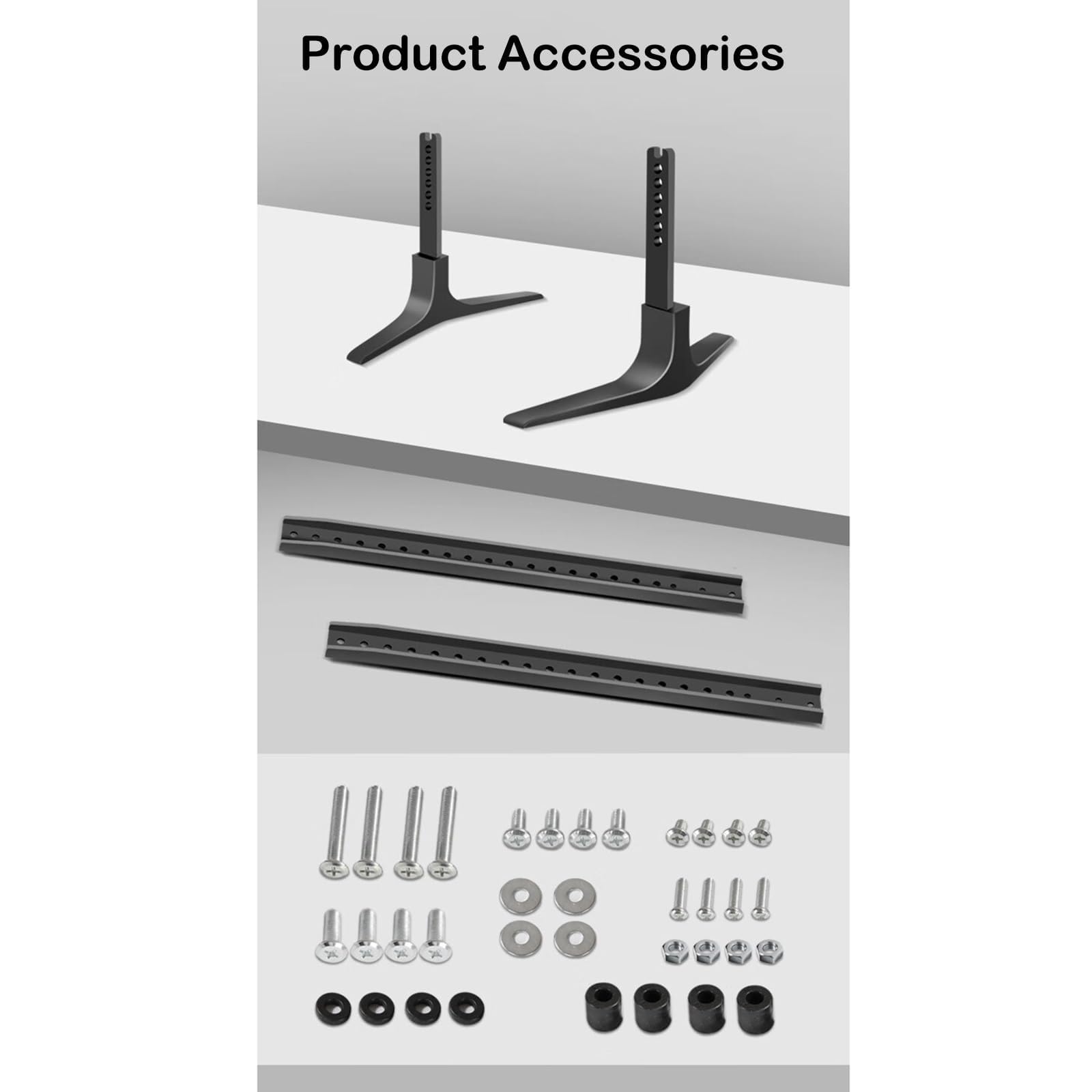 Supporto TV Regolabile per TV da 32-55 Pollici - Base Sostitutiva Regolabile in Altezza, Supporta Fino a 30 kg, Compatibile VESA Massimo 800x400 mm, Gambe TV robuste