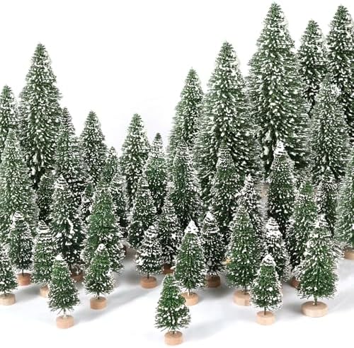 30Pcs Mini Christmas Trees Artificial Christmas Tree Bottle Brush...