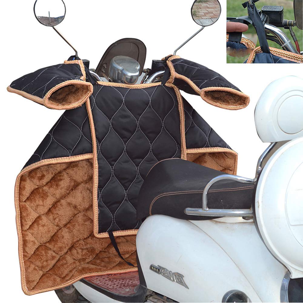 MIAOZHANG Scooter Leg Lap Tablier Cover Et Manchons, Hiver Tissu Imperméable Coupe-Vent PU Épaissi Au Chaud Couverture De Jambe De Scooter De Moto Universelle,Standardmodel