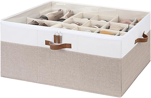 StorageWorks Organizador de zapatos para armario, se adapta a hasta 24 pares, contenedores de almacenamiento de zapatos con divisores ajustables y