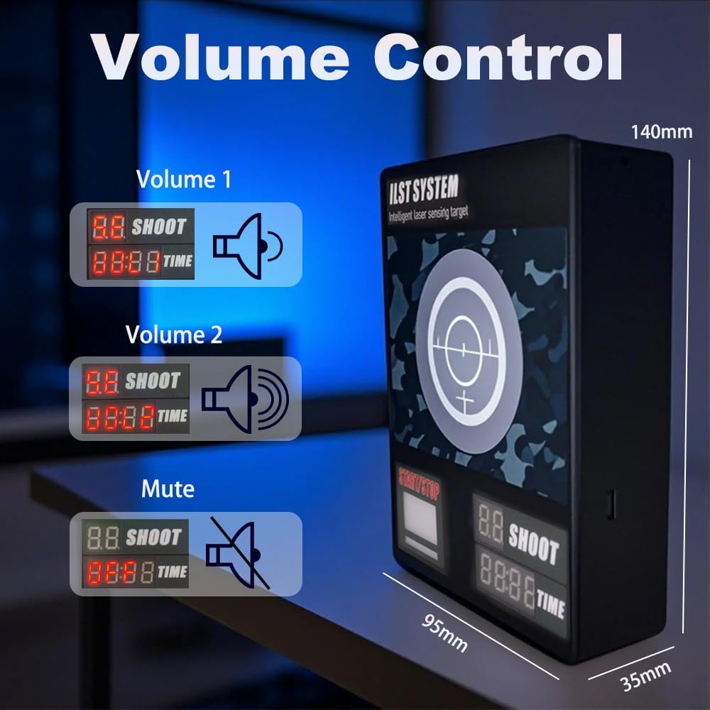 2nd Generation Dry Fire Laser Training System, Dry Fire Firearm Training System Compatible with Most Laser Cartridges, Laser Target for Shooting