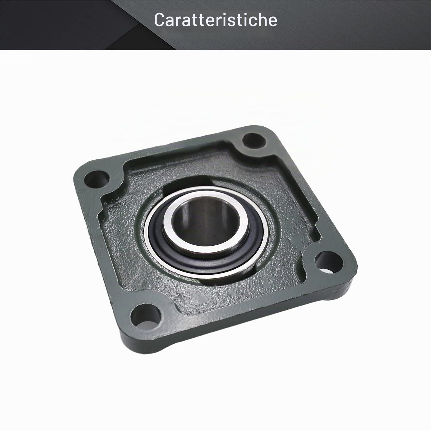 Othmro 2 pezzi Cuscinetti a blocchetto di cuscino UCF206, cuscinetto flangiato con diametro di foro da 30mm/1.18", in acciaio ghisa, cuscinetto autoallineante con flangia con blocco a vite