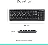 Logitech MK270 Wireless Keyboard Mouse Set, Full Size, Mouse Suitable for Right and Left Hand Use, 10 m Usage Distance, Liquid Spill Resistant, Turkish Q Keyboard, Black