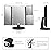 Flymiro Tri-fold Lighted Vanity Makeup Mirror with 3x/2x Magnification,21 LEDs Light and Touch Screen,180 Degree Free Rotation Countertop Cosmetic Mirror,Travel (Black)