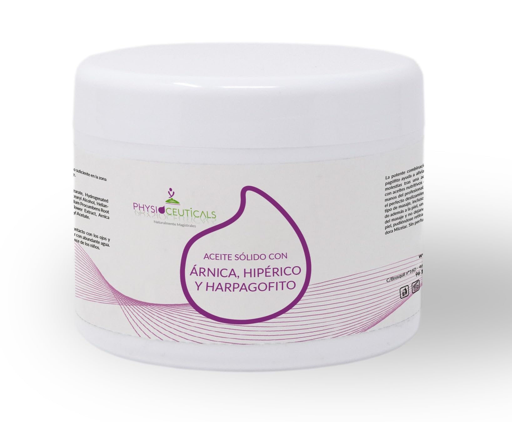 aceite solido con Extractos Naturales 500 ml. Especial Masaje. Uso profesional