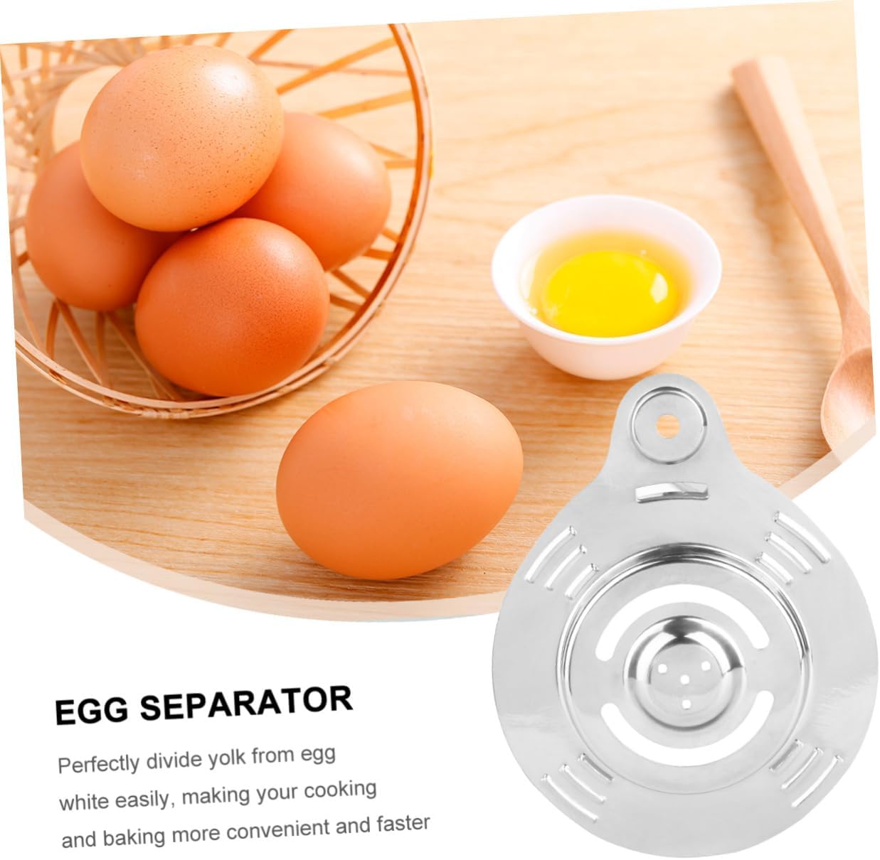 2pcs Egg Yolk Separator Egg White Grabber Fine Strainer for Shell Removal