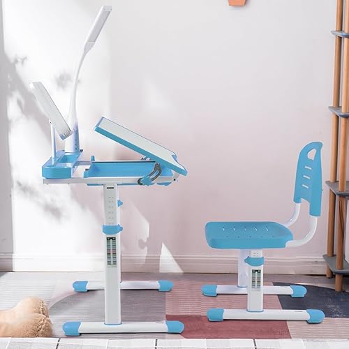 Miniatura 2 de Napfox Juego de escritorio y silla multifuncional para niños de 5 a 8 años, juego de escritorio y silla de estudio para niños de 5 a 8 años, juego