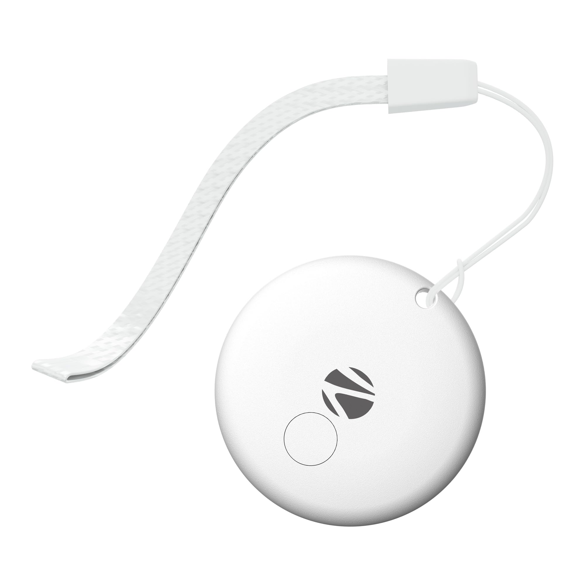 Zebronics Smart Finder Tag (Android Only), Google Find Hub Compatible, Ring to Find, Lost Mode & Real Time Item Tracking, Quick Setup, 1 Year Battery Backup, Lanyard Included (Loshall Tag, White)