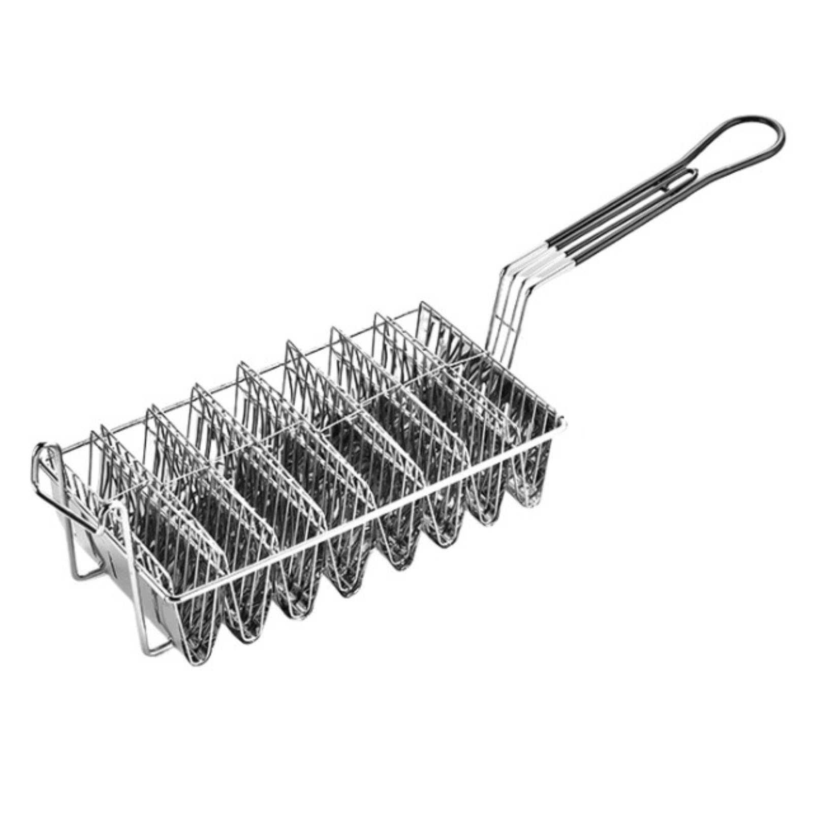 Cesta Alambre en Forma V para Freír Fácil Limpiar Unsilio Cocina Práctica para Cocineros Restauran, Fritar Profunda, Estilo A
