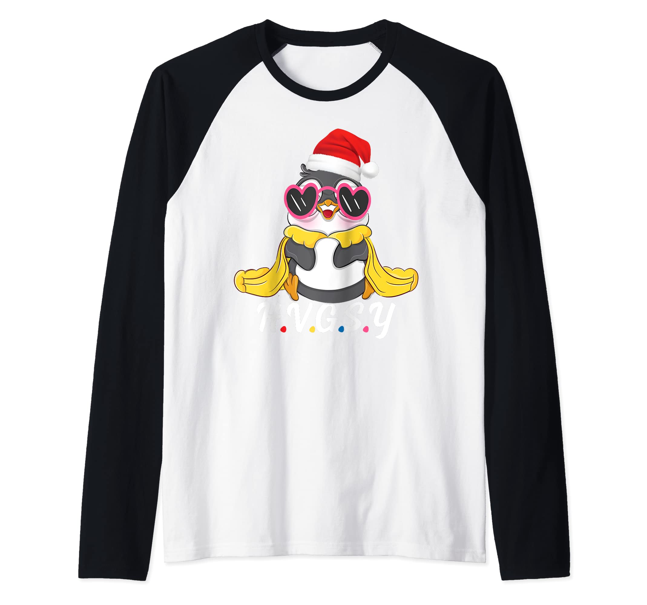 Hugsy Penguin Raglan Baseball Tee