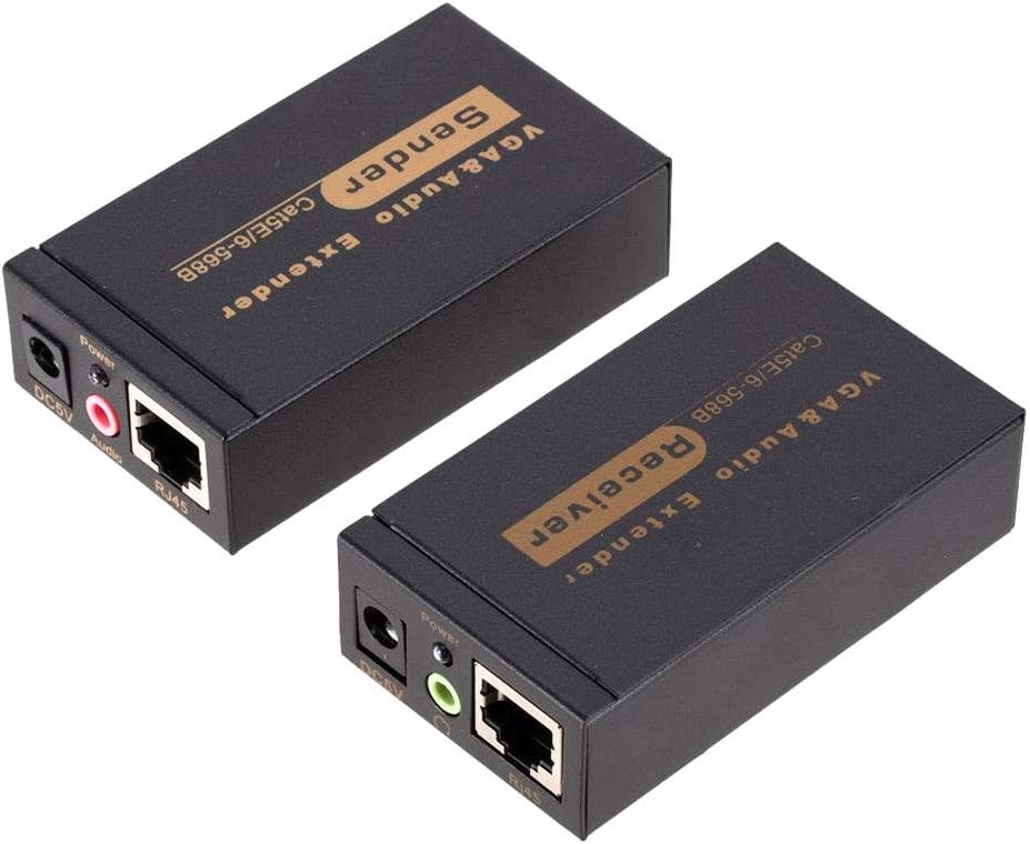 USHANLIN VGA Extender, VGA Transmitter + Receiver Over