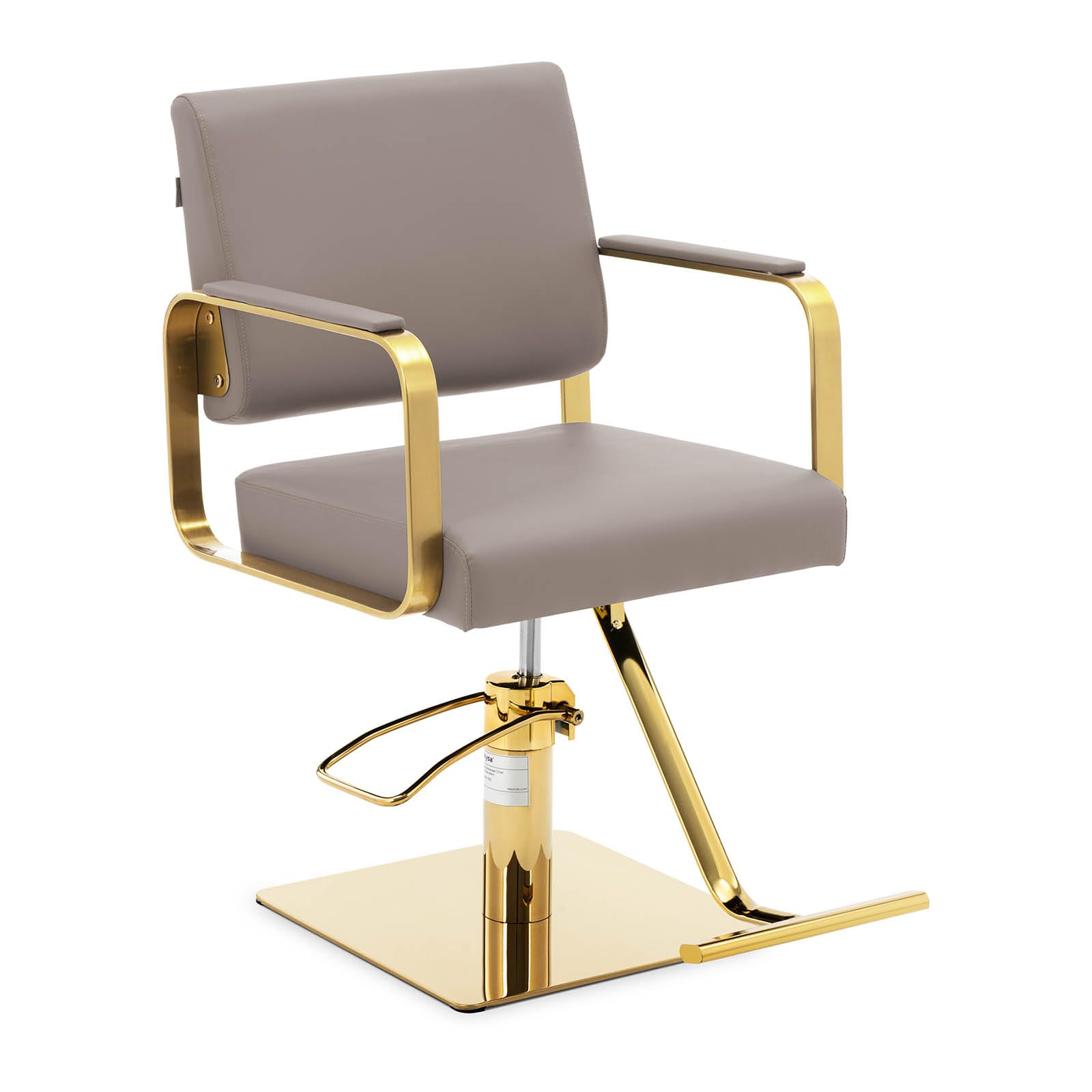 Physa Physa Otley Fauteuil de Coiffeur avec Repose-Pieds réglable en Hauteur Beige et doré 490-650 mm Charge maximale 200 kg Beige et doré