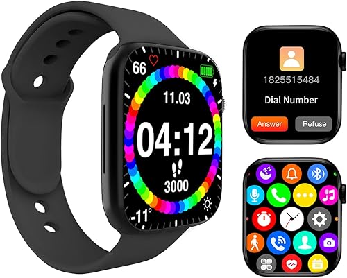 Reloj inteligente para teléfonos Samsung Android iOS llamadamensajerecepción de texto pantalla completa HD de 20 pulgadas monitor de frecuencia