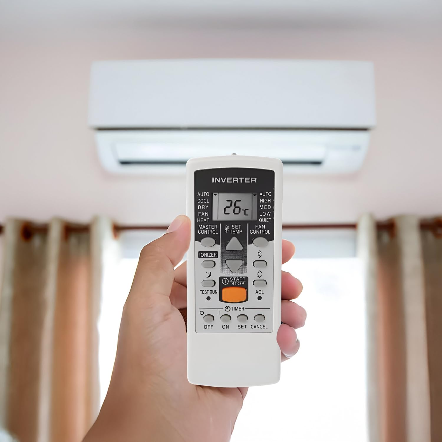 HICLE AC Remote Control for O General Window Air Conditioners | Compatible with AR-RCD2E Model - No Setup Required - Ergonomic Design 1