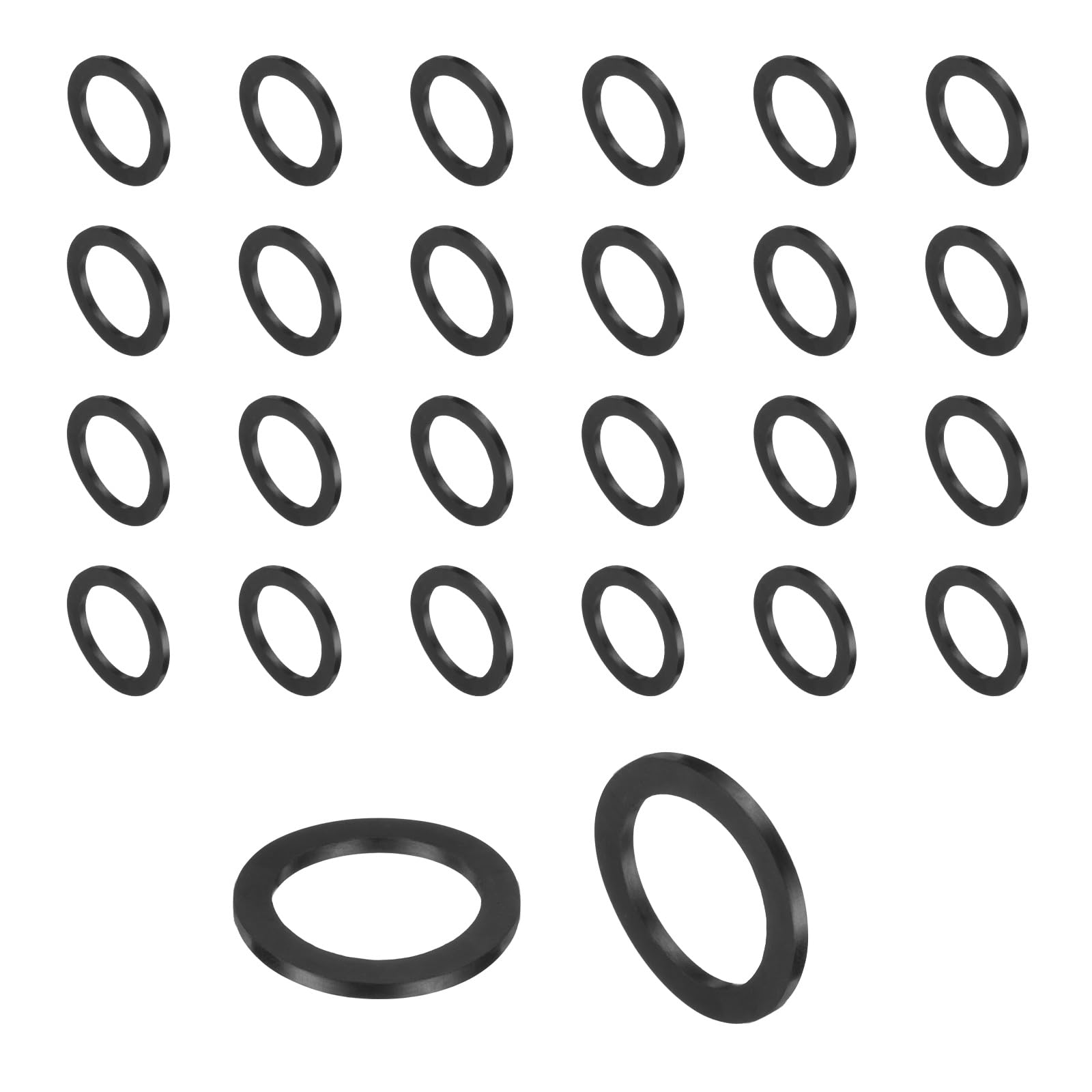 sourcing map 36 Pcs Rubber Spacers 37mm OD x 27mm ID x 2.5mm Height Round Anti Vibration Spacer Rubber Bushing Grommets — image 1