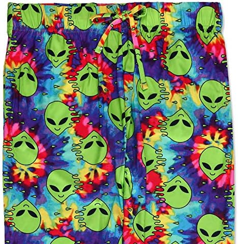 Mad Engine mens Tie Dyed Aliens Jogger Style Sleep Pants Lounge Pants Pajama Bottoms - Image 3
