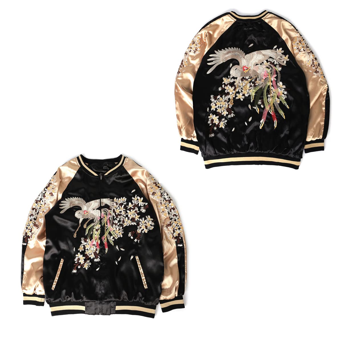 【シンプル☆】NO ID.ノーアイディー スカジャン リバーシブル 不死鳥 シンプル☆】NO ID.ノーアイディー スカジャン リバーシブル