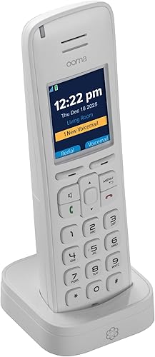 Miniatura 3 de Ooma Teléfono inalámbrico blanco HD3 con identificación de llamadas y calidad de voz HD. Funciona solo con el servicio telefónico residencial de