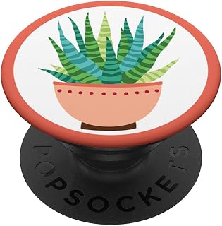 Unique Southwest Succulent Aloe Vera Santa Fe Art PACJ0718 PopSockets PopGrip: Swappable Grip for Phones & Tablets