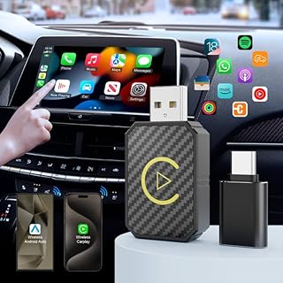 Mini adaptador automotivo sem fio CarPlay e Android - Conexão rápida estável para iPhone/Android - Converta com fio de fábrica para sem fio para carros 2016+