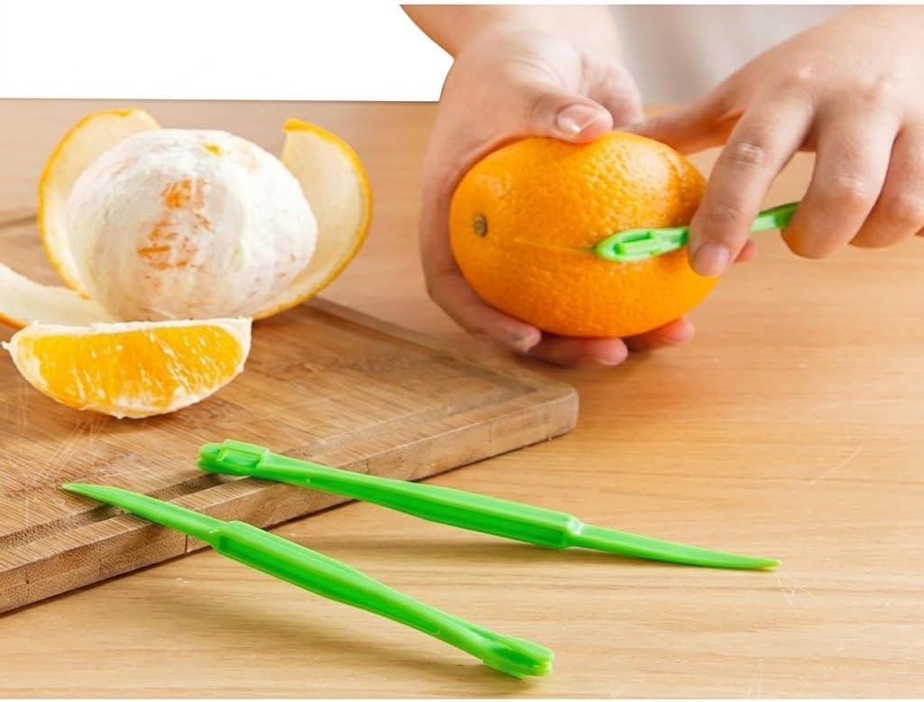 Orange Peeler - YAWALL 6Pcs Orange Peeler Tool, Plastic Lemon Citrus Peeler, Easy Open Orange Slicer Peel Cutter Kitchen Accessories Knife Gadget Pelador De Naranjas image 3