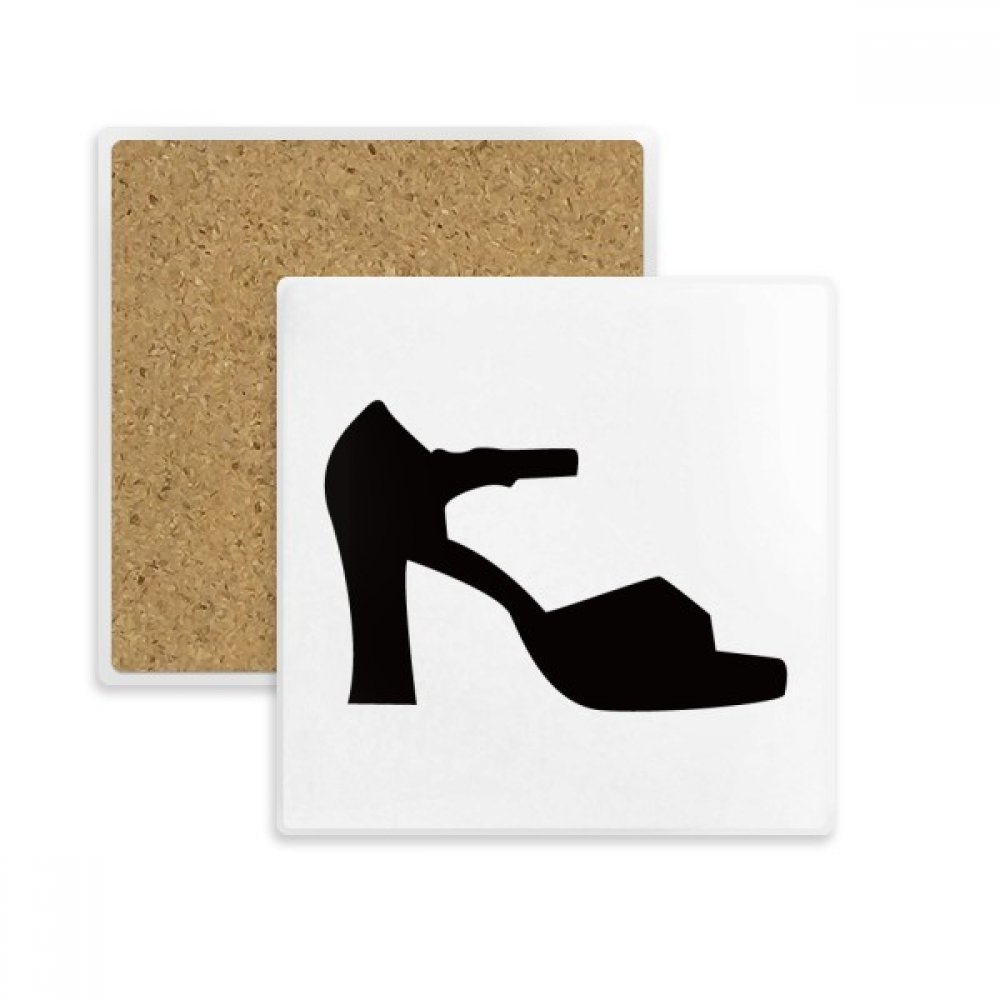 Porte-tasse absorbant talons hauts noirs, idée cadeau originale pour amatrices de mode