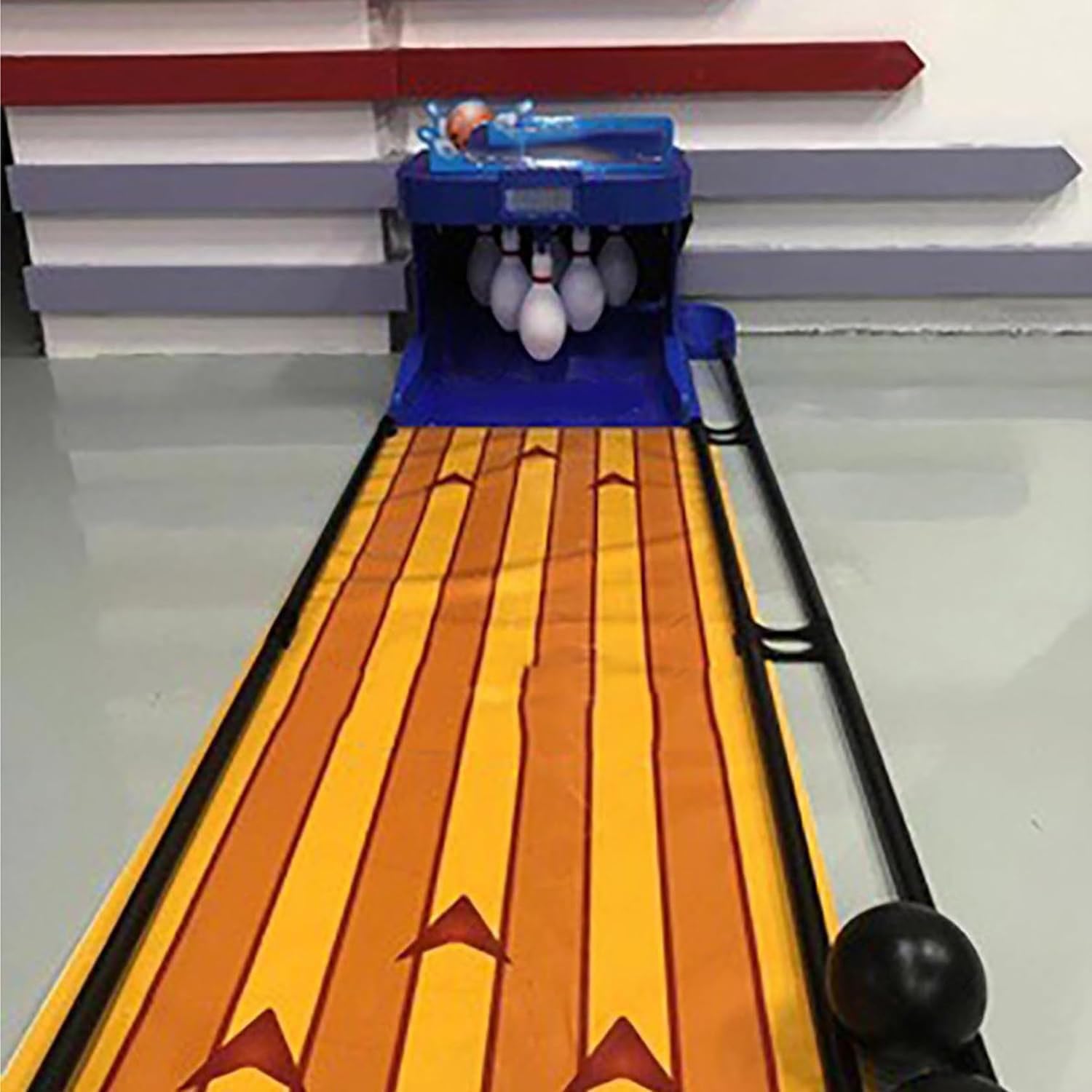 Bowling Alley for Home,Bowling Set Kids,Electronic Bowling Alley Game,Indoor Bowling Ball Sports Game Console,Automatic Reset/Lighting/Simulation Sound Effect,for Children and Adults 3.5m