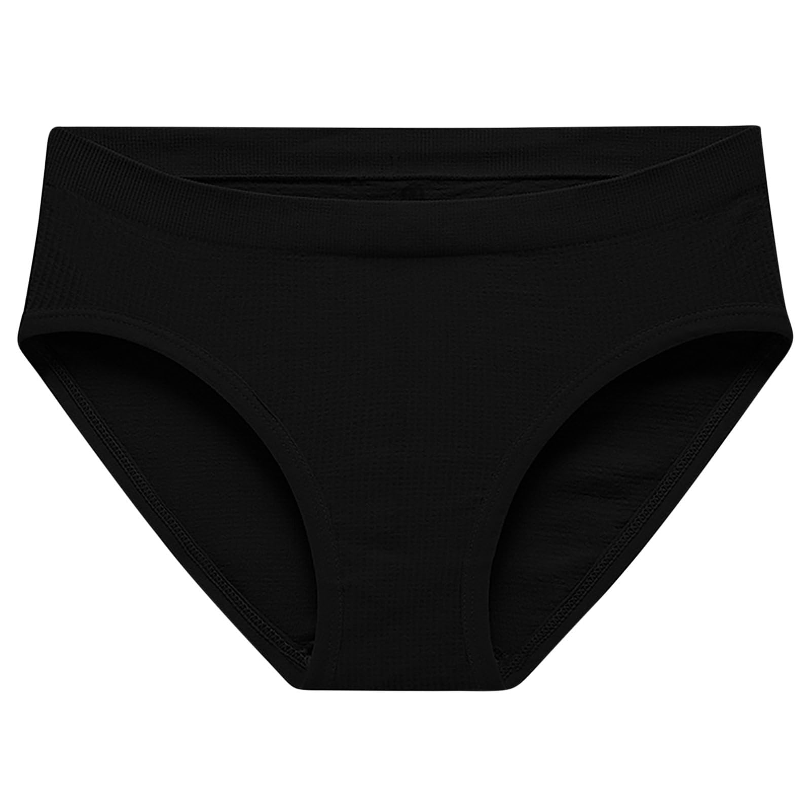 Womens Underwear Mid Waisted Ladies Panties Soft Briefs Rib Stretch Breathable Hip-Lifting Briefs Hipster Panty