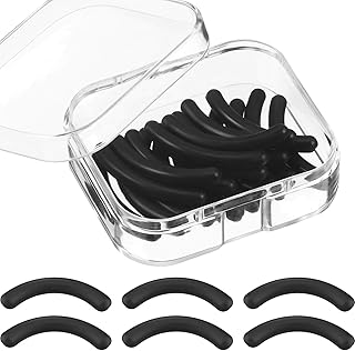 Zhehao Eyelash Curler Refill Eyelash Curler Pad Silicone Rubber Curler Replacement Refill Pad for Universal Eyelash Curler with Clear Storage Box