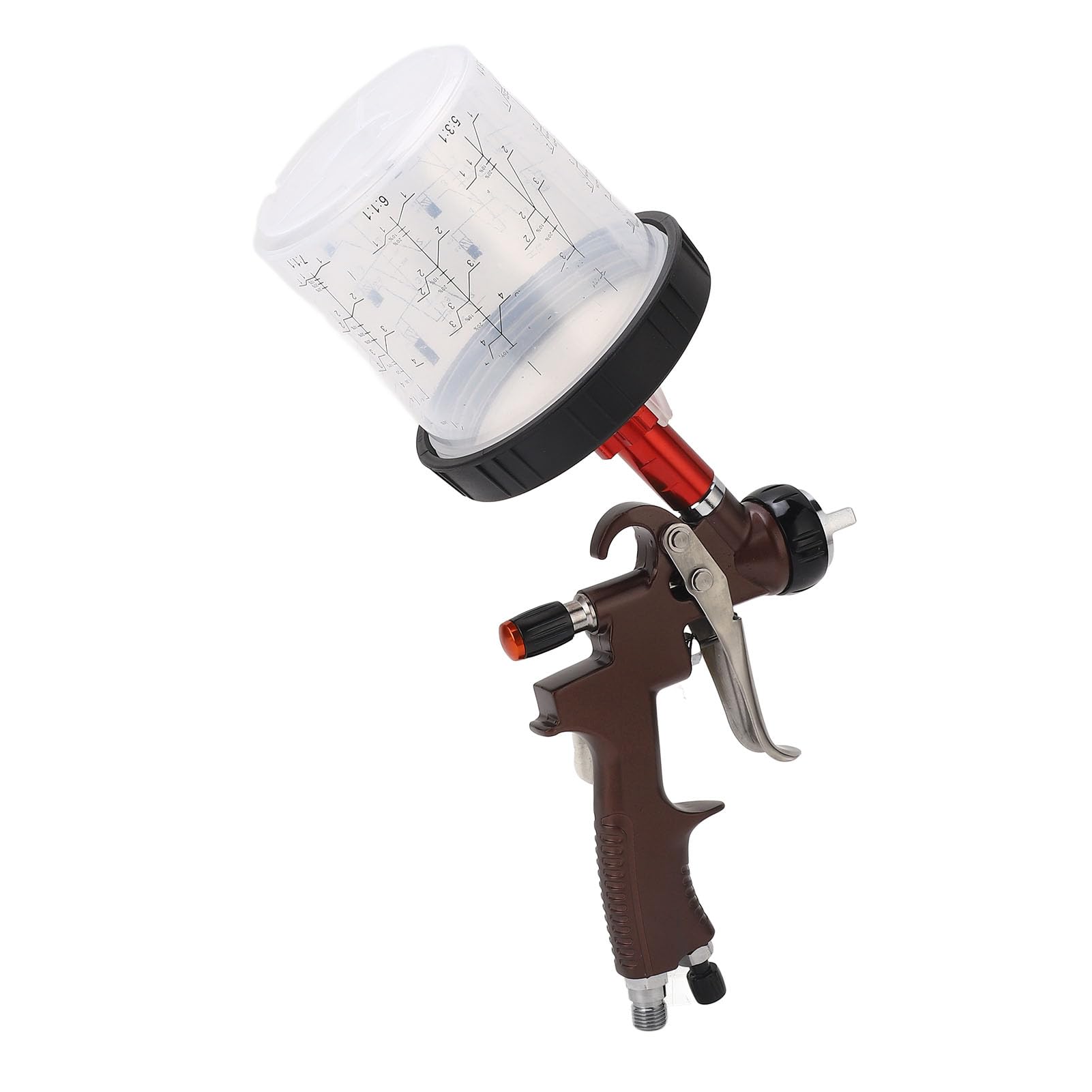 Pistola per Verniciatura, Pistola a Spruzzo Ad Aria con Finitura Uniforme Professionale Kit Premium Resistente all'usura in Alluminio Forgiato in un Unico Pezzo per Auto